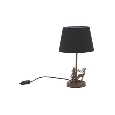Lampe en métal Cerf avec abat-jour noir Cerf AUBRY GASPARD
