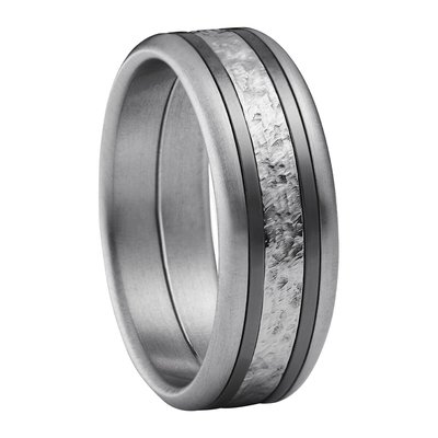 NJORD - Two-tone steel ring JOURDAN BIJOUX