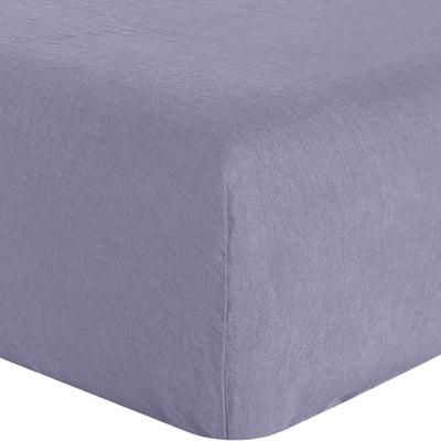 Drap housse en lin lavé bonnet 30 cm uni, SIGNATURE BATON ROUGE