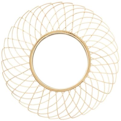 Miroir rond en rotin Rosace 90 cm CMP