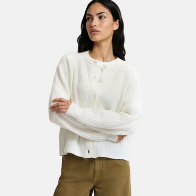 Vest met ronde hals, van ribtricot, met details aan de onderkant van de mouwen LA REDOUTE COLLECTIONS