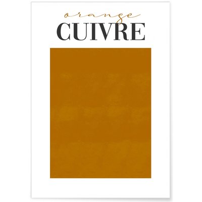Affiche Orange Cuivré L'AFFICHERIE
