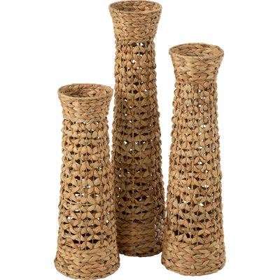 Vase décoratif en jonc naturel tressé pour intérieur chaleureux RECOLLECTION