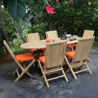 Salon de jardin en teck massif Sirocco, 6 places TECK ATTITUDE