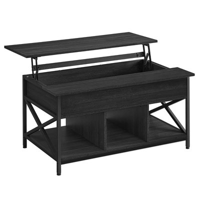 Table basse avec plateau relevable et rangements - L100 cm CALICOSY