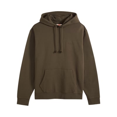 Sweat brun à coupe droite pourvu d'un col à capuche avec cordon de serrage LEVI'S