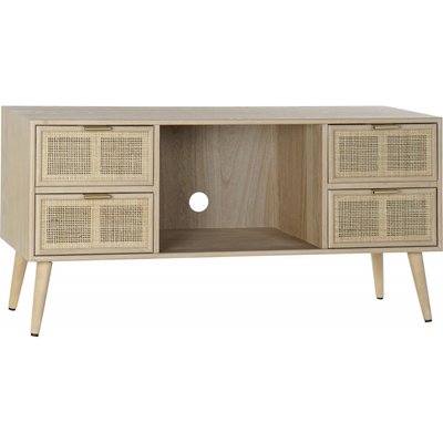 Meuble TV en bois, rangements Scandi rejilla RECOLLECTION