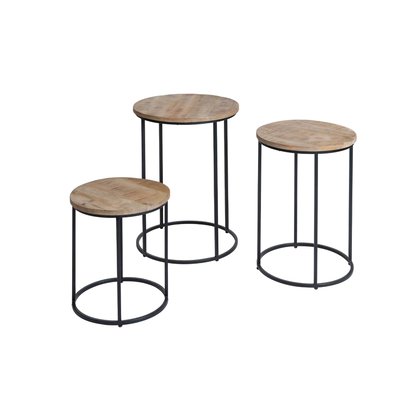 Table basse gigogne en bois de manguier  ANOUCK MADE IN MEUBLES 