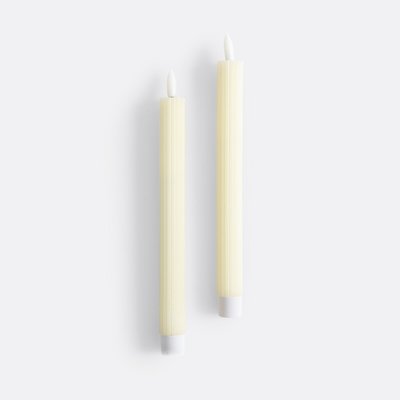 Set of 2 Caspar Ribbed Wax LED Candles LA REDOUTE INTERIEURS