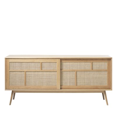 Buffet 2 portes en bois et cannage L180cm - KIYO DRAWER