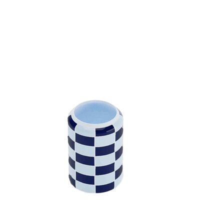 Vase cylindrique à damier céramique - MACAO POTIRON PARIS