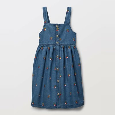 Robe à bretelles brodée en coton MONOPRIX