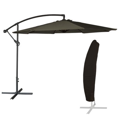 Parasol déporté avec housse, Ø3,50m, OAHU HAPPY GARDEN