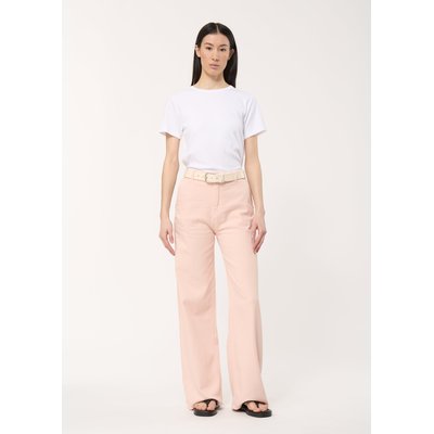Ceinture blanche en cuir boucle entrelacée HUMILITY
