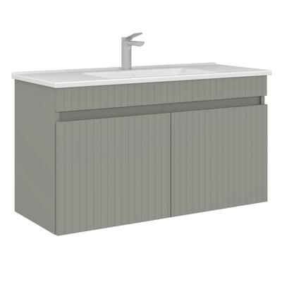 Meuble vasque mural 100 cm, 2 portes YARA PIER IMPORT
