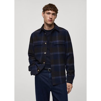 Surchemise laine flanelle carreaux MANGO MAN