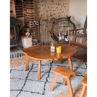 Table basse brutaliste Léonie N°110 - Bon état DEBONGOUT