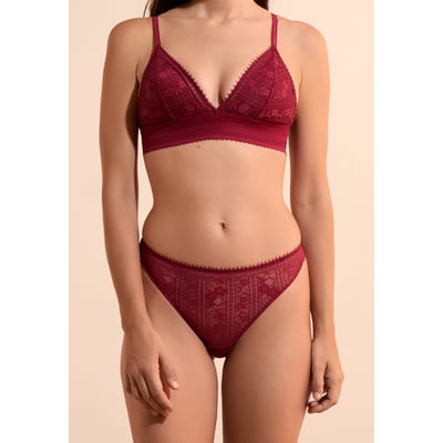 Tanga en dentelle sans teinture AURA ETAM