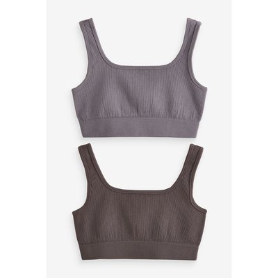 Haut soutien-gorge côtelé, lot de 2 NEXT