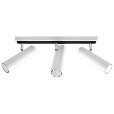 Plafonnier Acier Blanc GU10 3 Direzione EDEN