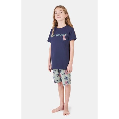 Pyjashort en coton imprimé Fauve qui Peut ARTHUR