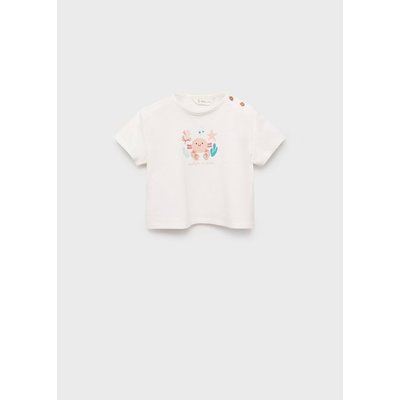 T-shirt coton motif en relief MANGO BABY