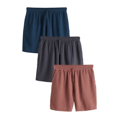 Short en étamine, lot de 3 NEXT