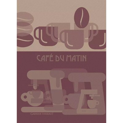 Torchon pur coton Cafe du matin GARNIER THIEBAUT