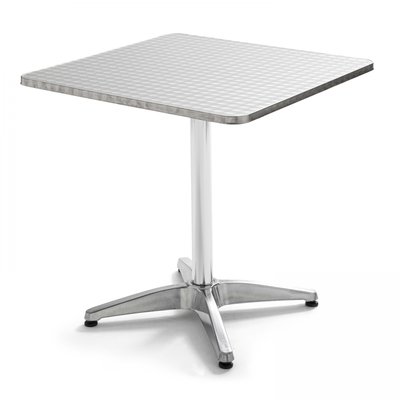Table de terrasse carrée en aluminium plateau rabattable, BRIXTON OVIALA