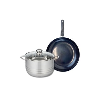 Batterie de cuisine 1 poêle 28cm + 1 faitout 24cm PRIMA BRILLANT ELO