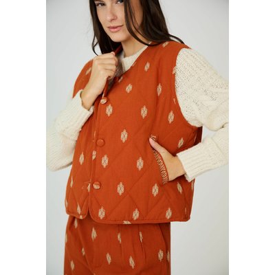 Tribal Print Cotton Gilet SEE U SOON