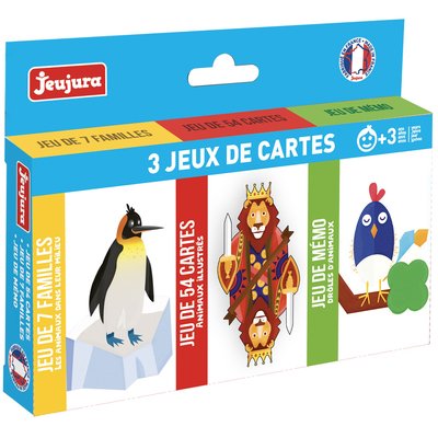 Coffret 3 jeux de cartes JEUJURA