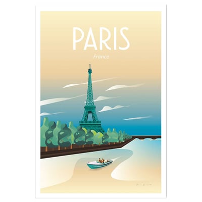 Affiche ville voyage à Paris HEXOA