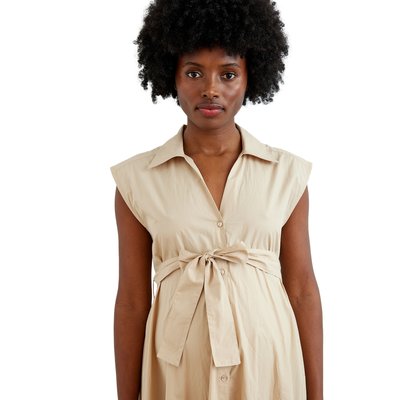 Robe longue popeline de coton grossesse et allaitement VERTBAUDET
