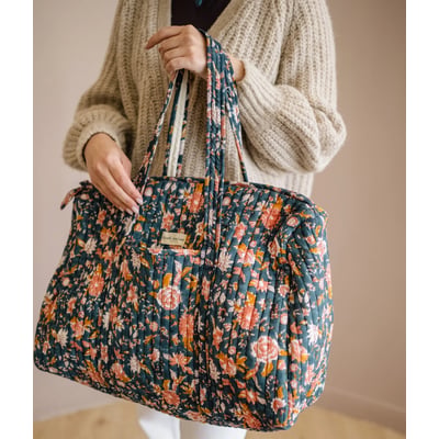 Sac weekend en coton matelassé Goa Folk BINDI ATELIER