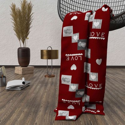 Plaid polaire LOVE SOLEIL D OCRE