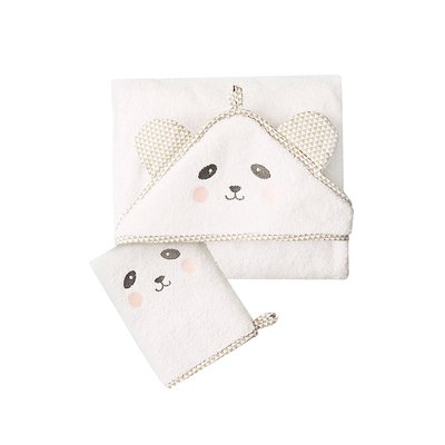 Cape de bain à capuche brodée animaux Oeko-Tex® VERTBAUDET