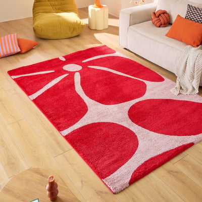 Tapis de  salon vintage à fleurs GROOVY NAZAR RUGS