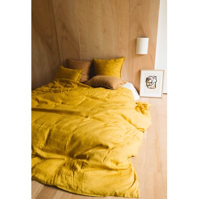 Housse de couette en lin lavé fermeture boutons, Les Essentiels GABRIELLE PARIS