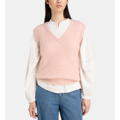 Pull sans manches ormoy maille longue soyeuse JODHPUR