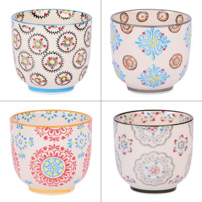 Coffret de 4 gobelets à thé   15 cl-BOHÈME TABLE PASSION