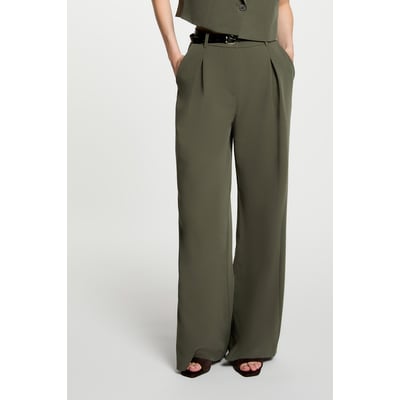 Pantalon large taille haute MORGAN