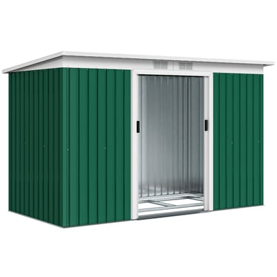 Abri de jardin Acier galvanisé Vert foncé OUTSUNNY
