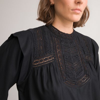 Блузка с круглым вырезом, длинные рукава LA REDOUTE COLLECTIONS