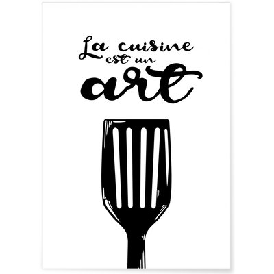 Affiche 'La cuisine est un art' L'AFFICHERIE