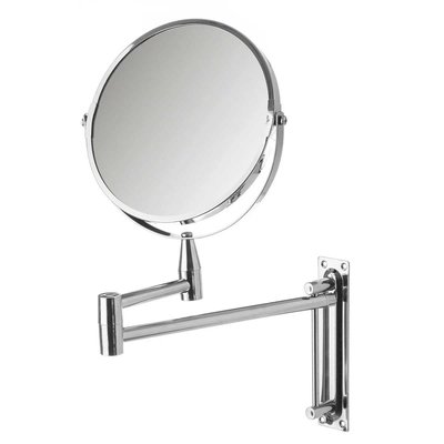 Miroir Mural Grossissant (x2) Double Face sur Bras Extensible WADIGA