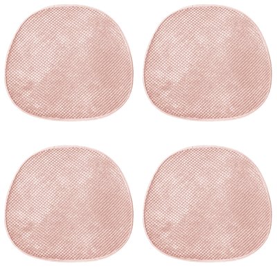 Galettes de chaise velours COMODO-lot de 4 MAGMA HEIMTEX