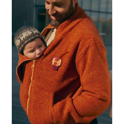 Veste polaire de grossesse et portage Sasha CACHE COEUR