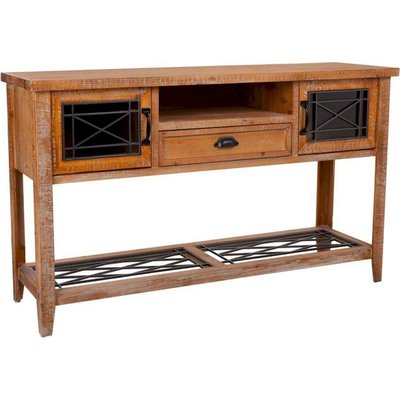 console d entrée en bois et métal style industriel chaleureux RECOLLECTION