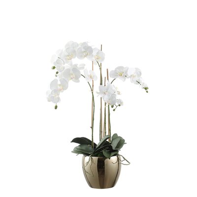 Composition d'orchidée artificielle avec vase H79 SIA DECO